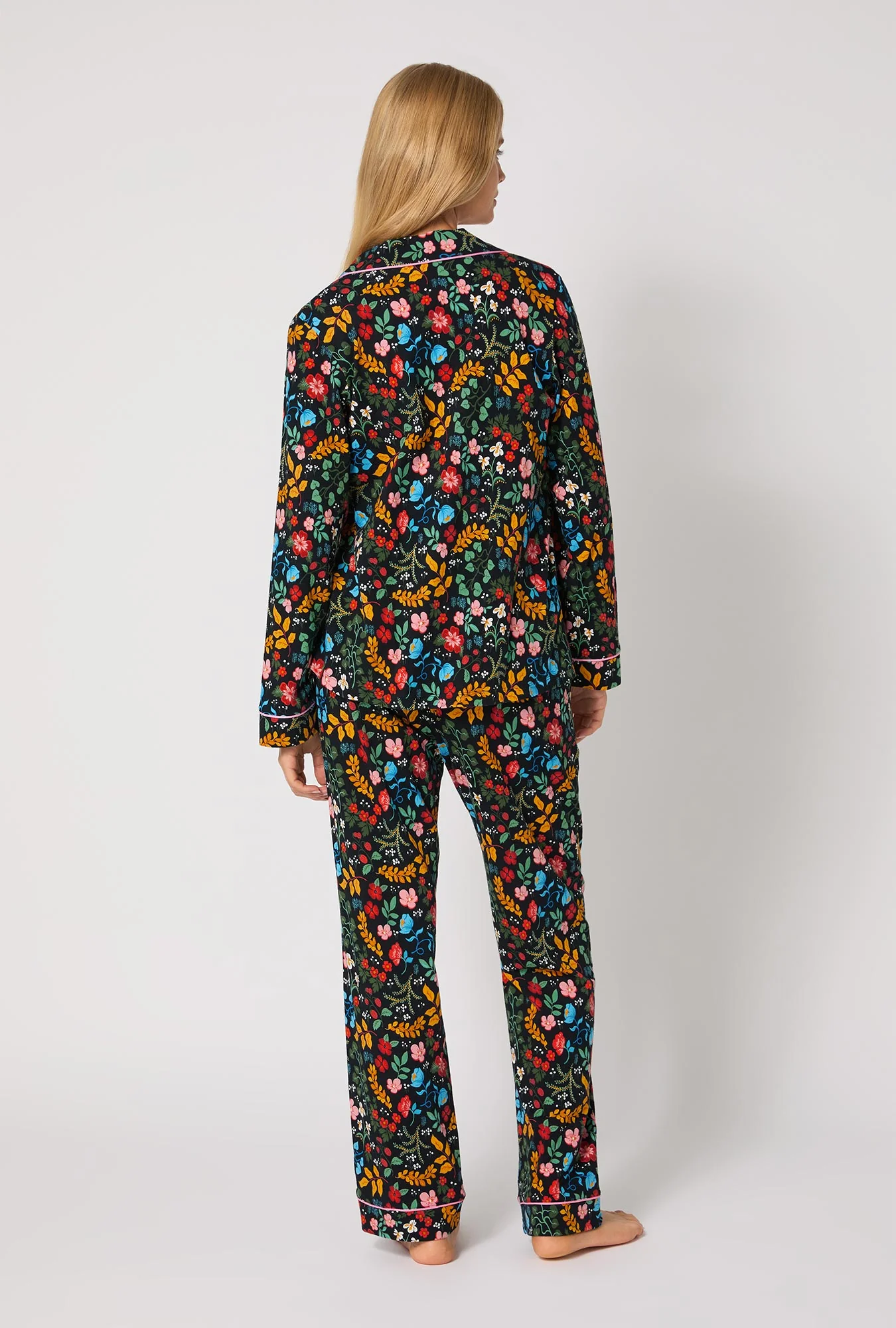 Winter Blooms Long Sleeve Classic Stretch Jersey Pj Set - Image 3