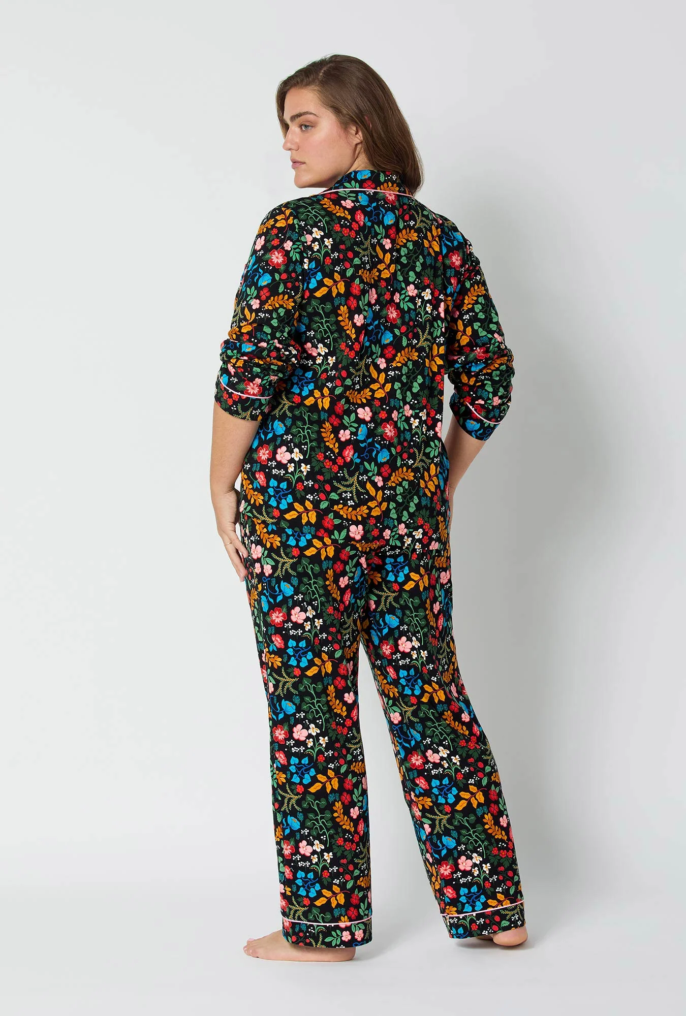Winter Blooms Long Sleeve Classic Stretch Jersey Pj Set - Image 6