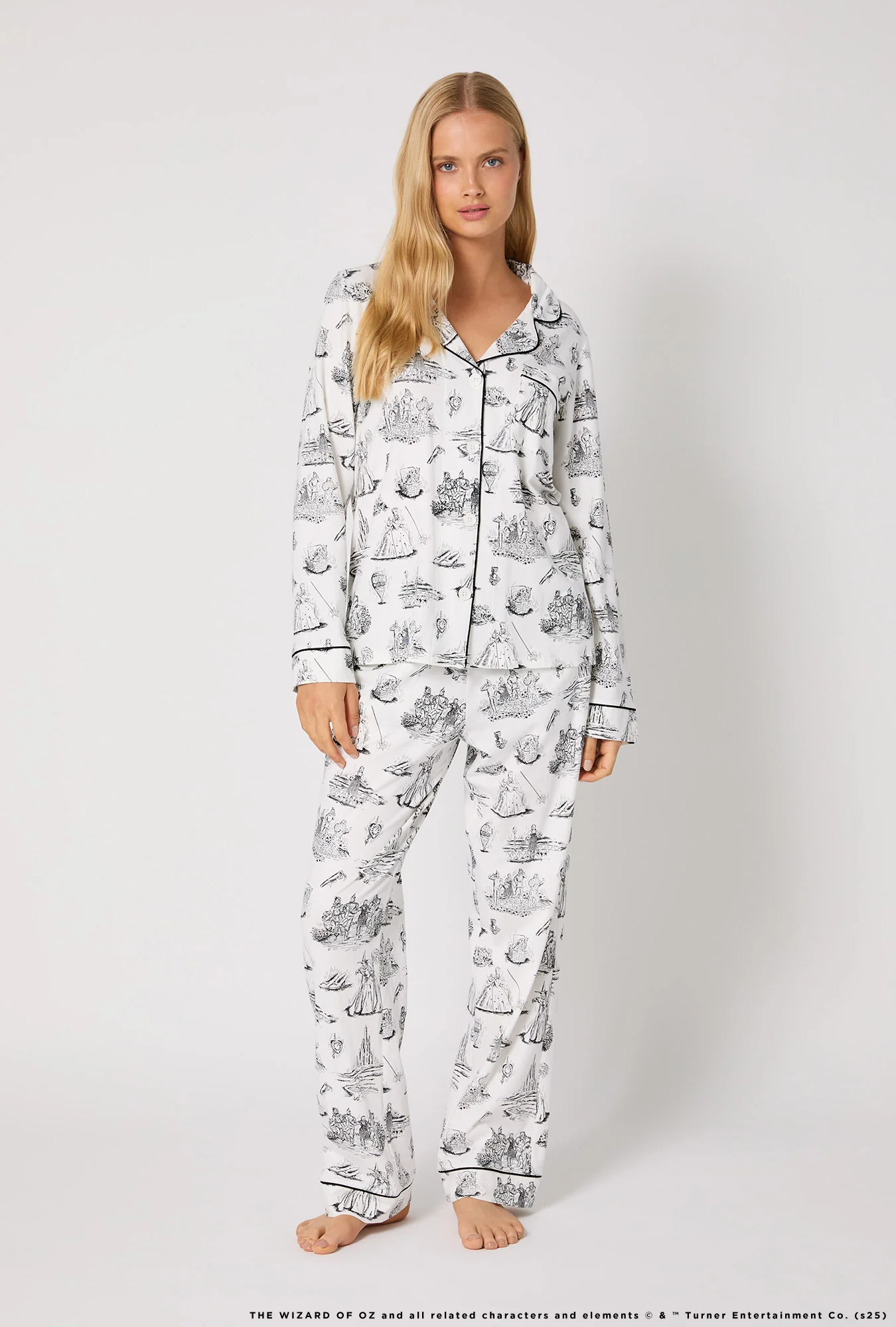 Wizard Of Oz Long Sleeve Classic Stretch Jersey Pj Set